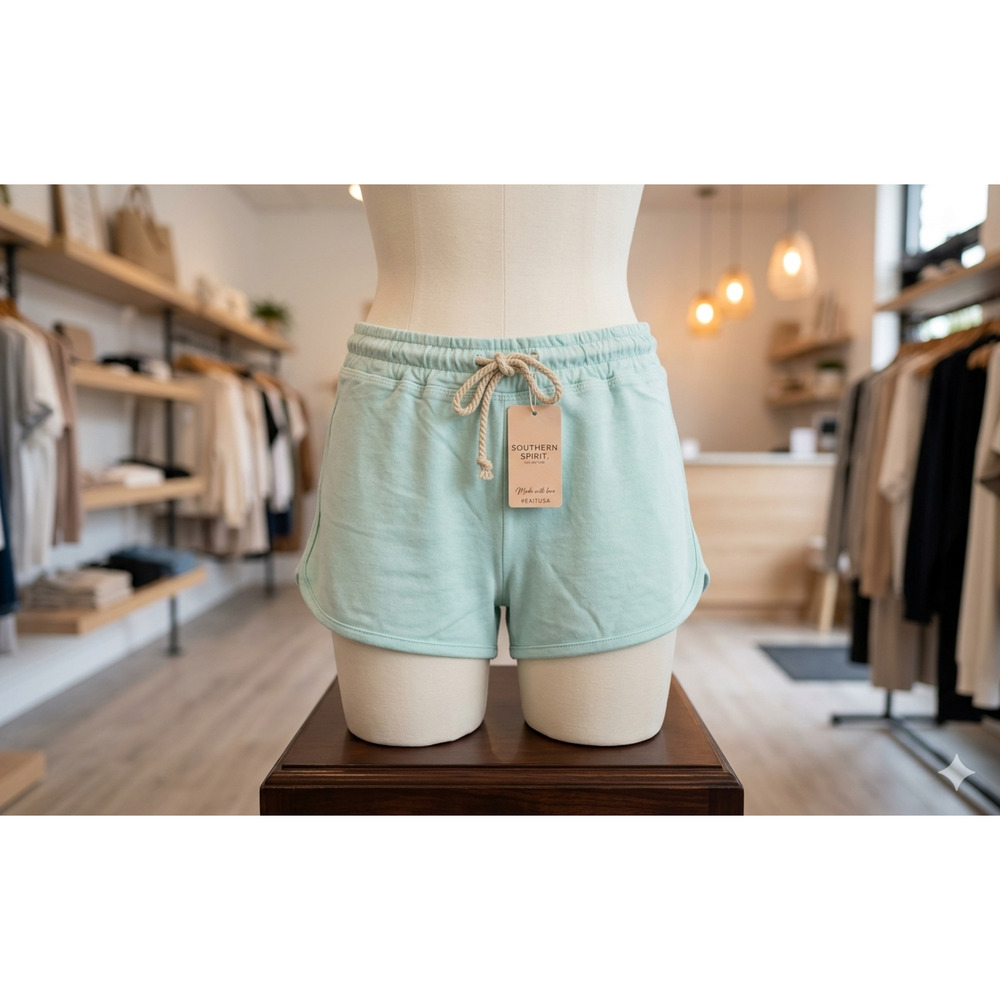 NWT Southern Spirit Cool Mint Smocked Lounge Shorts - Women's Size XL